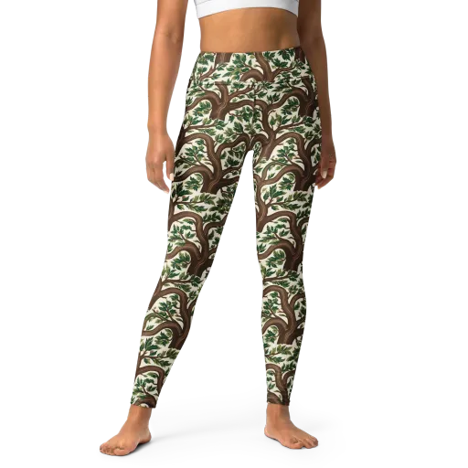 Verdant Boughs on a Yoga Leggings