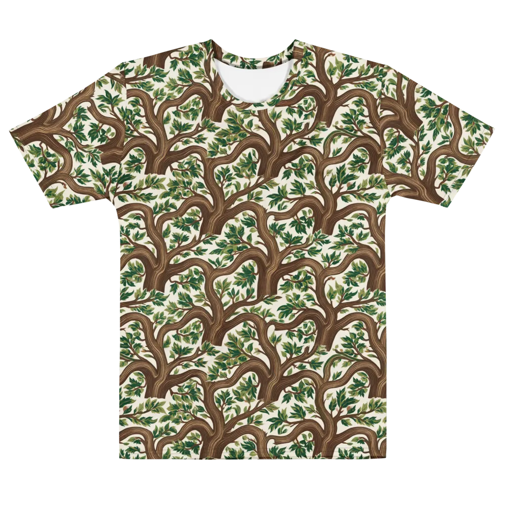 Verdant Boughs on Men's Cotton Crew Neck T-Shirt — Front