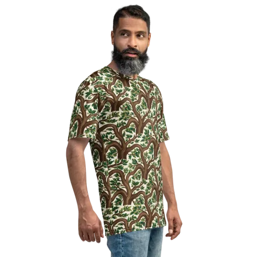 Verdant Boughs on a Men's Crew Neck T-Shirt
