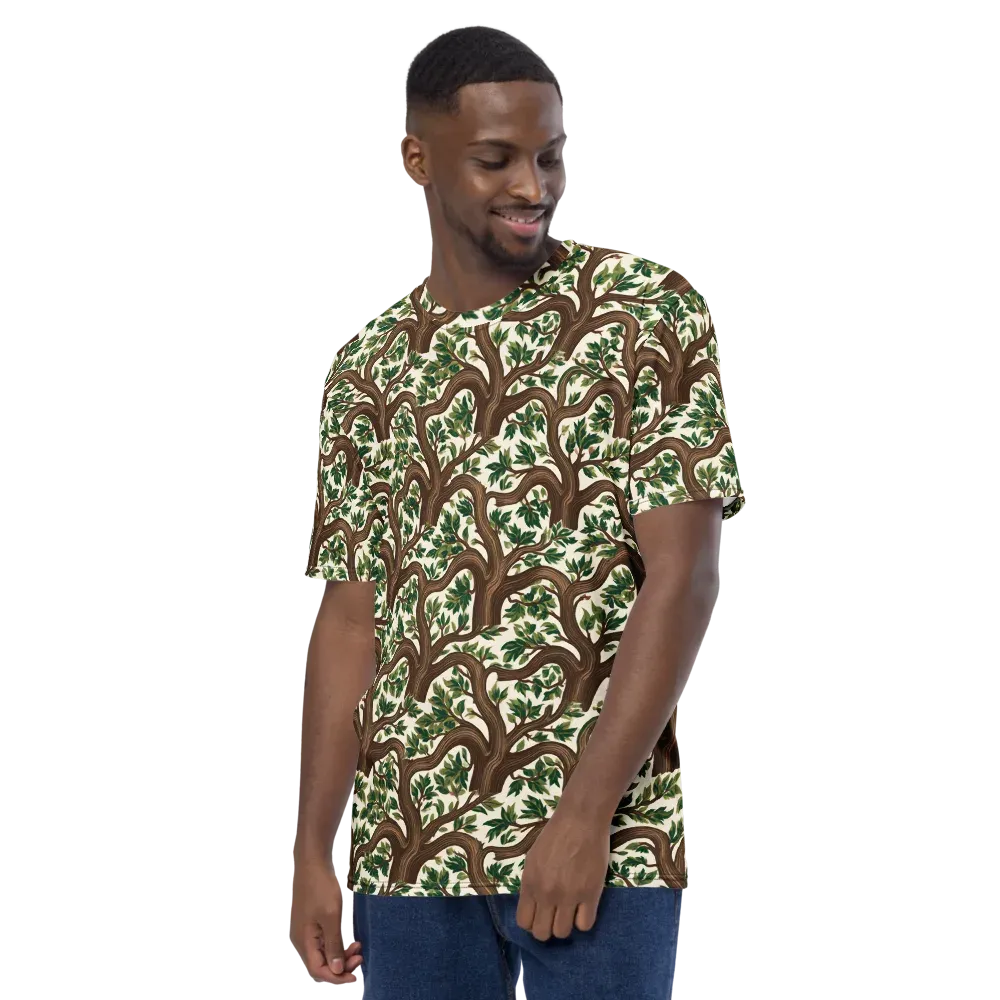 Verdant Boughs on Men's Crew Neck T-Shirt — Left