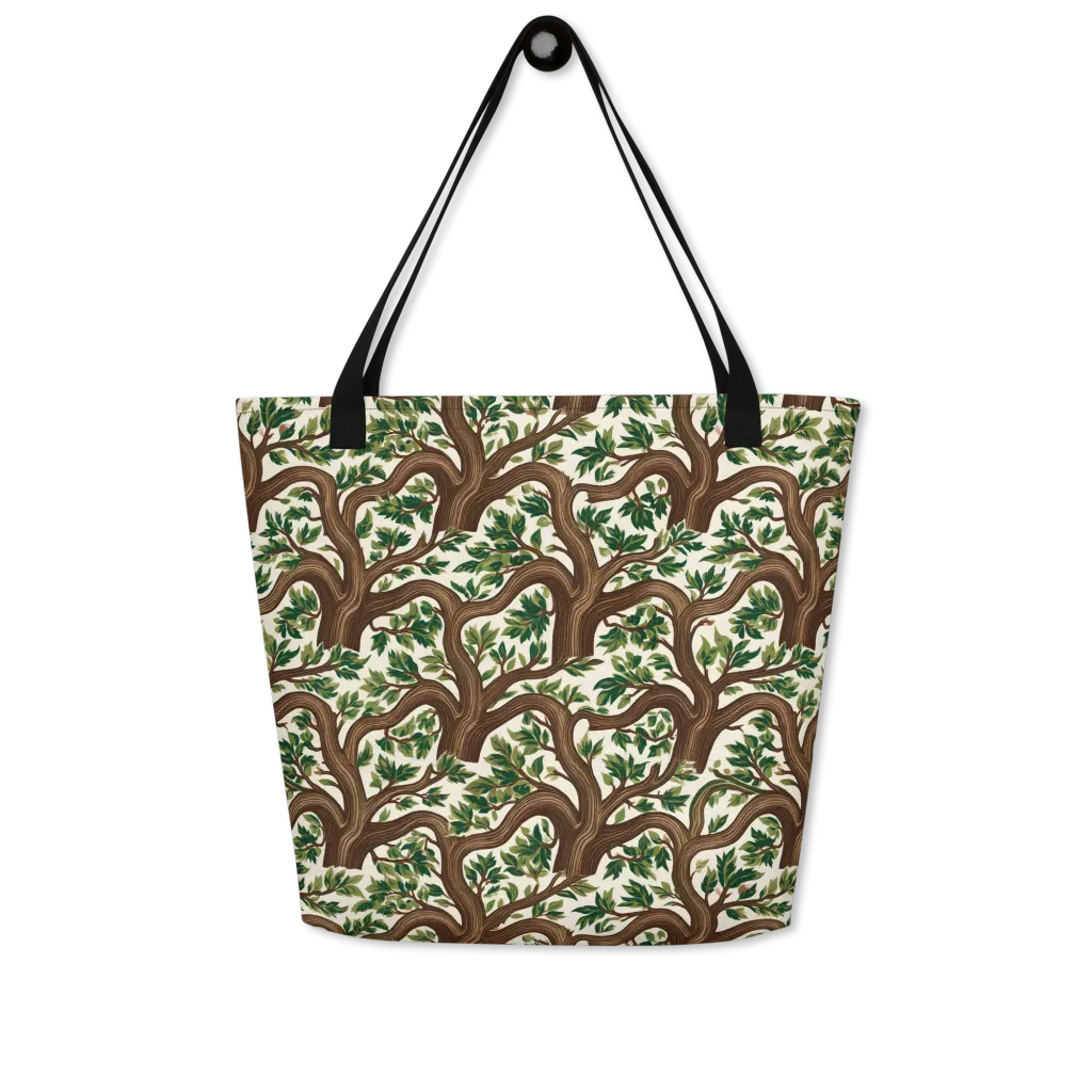 Verdant Boughs on Large Tote Bag W/ Pocket — Front