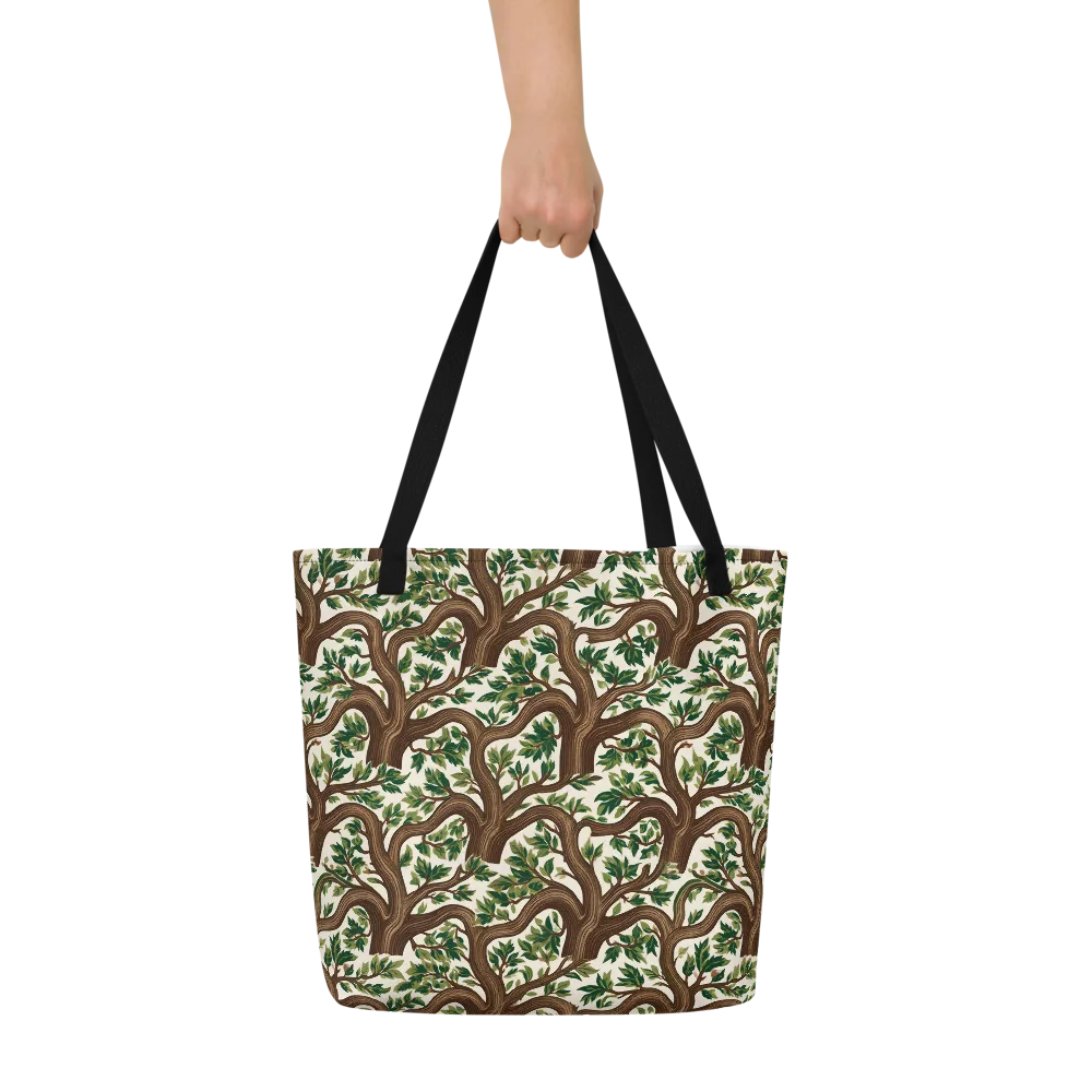 Verdant Boughs on Large Tote Bag W/ Pocket — Front