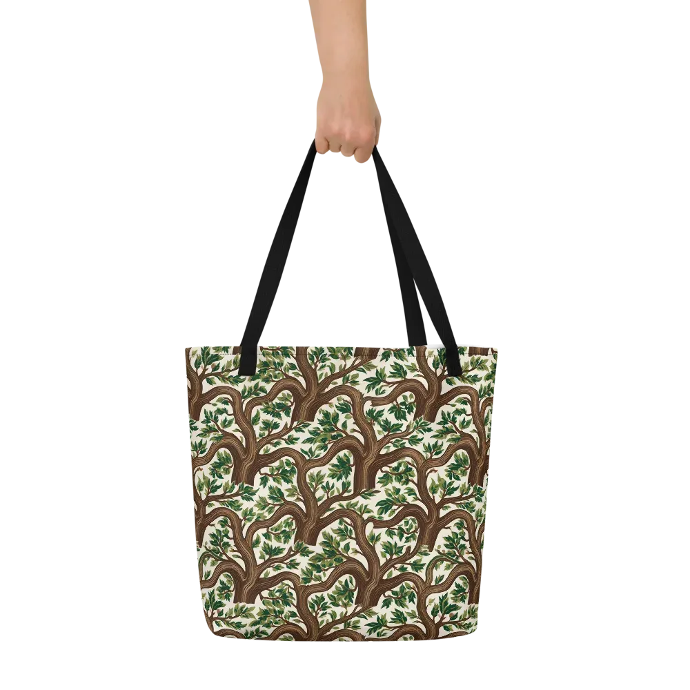 Verdant Boughs on Large Tote Bag W/ Pocket — Front