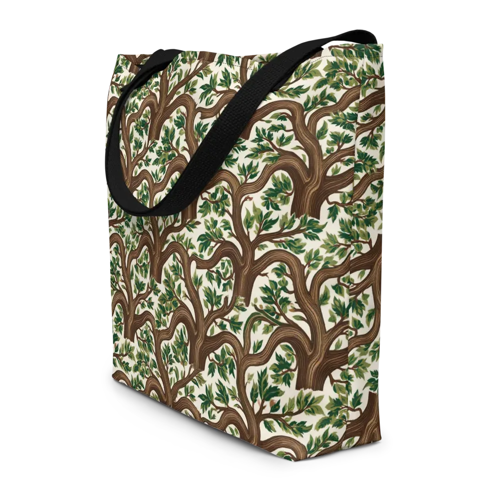 Verdant Boughs on Large Tote Bag W/ Pocket — Front