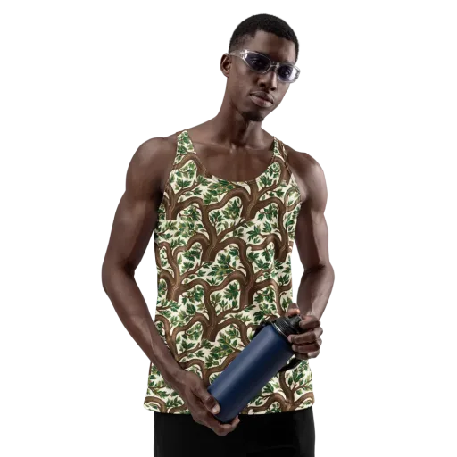 Verdant Boughs on a Men's Tank Top