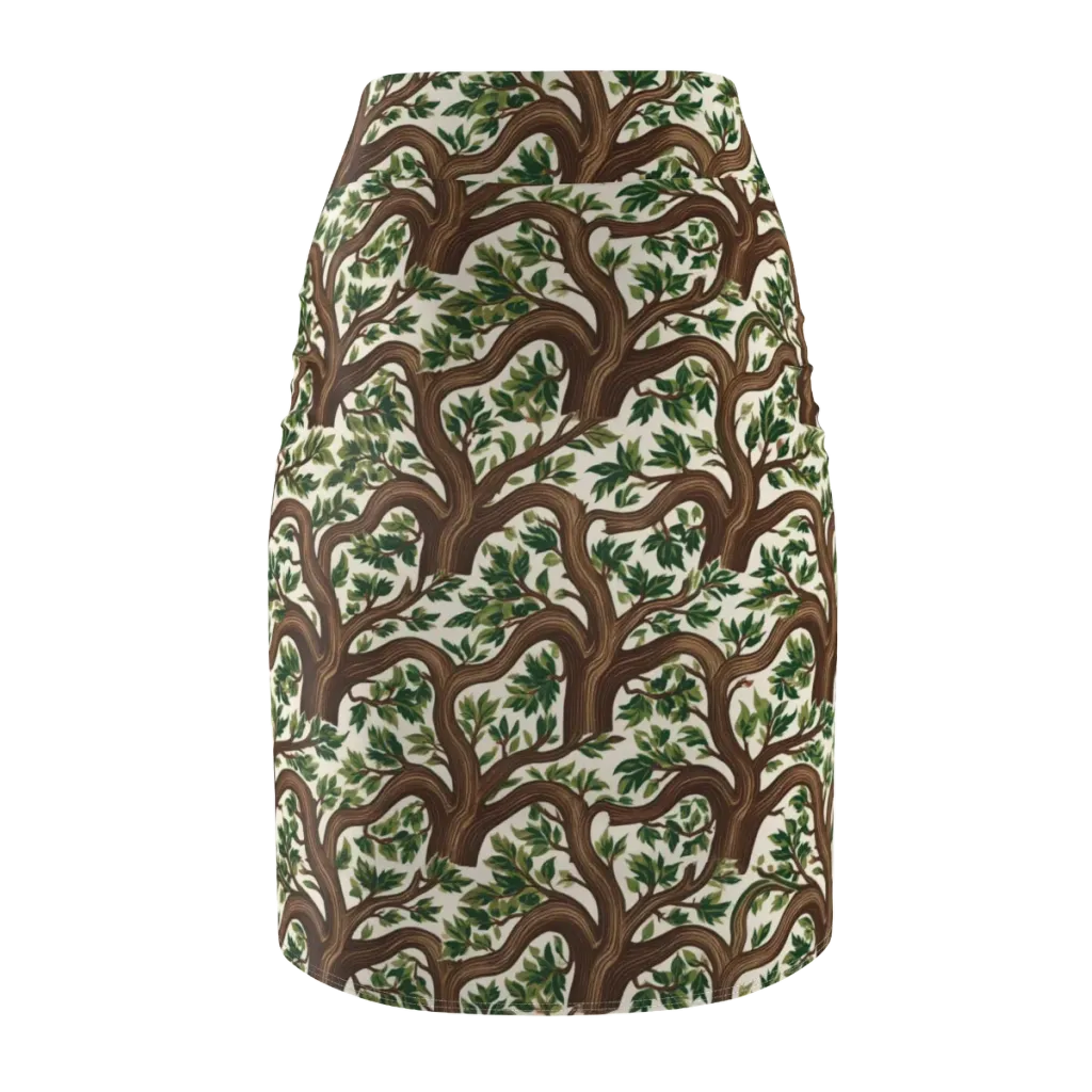 Verdant Boughs on Pencil Skirt — Back