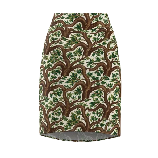 Verdant Boughs on a Pencil Skirt