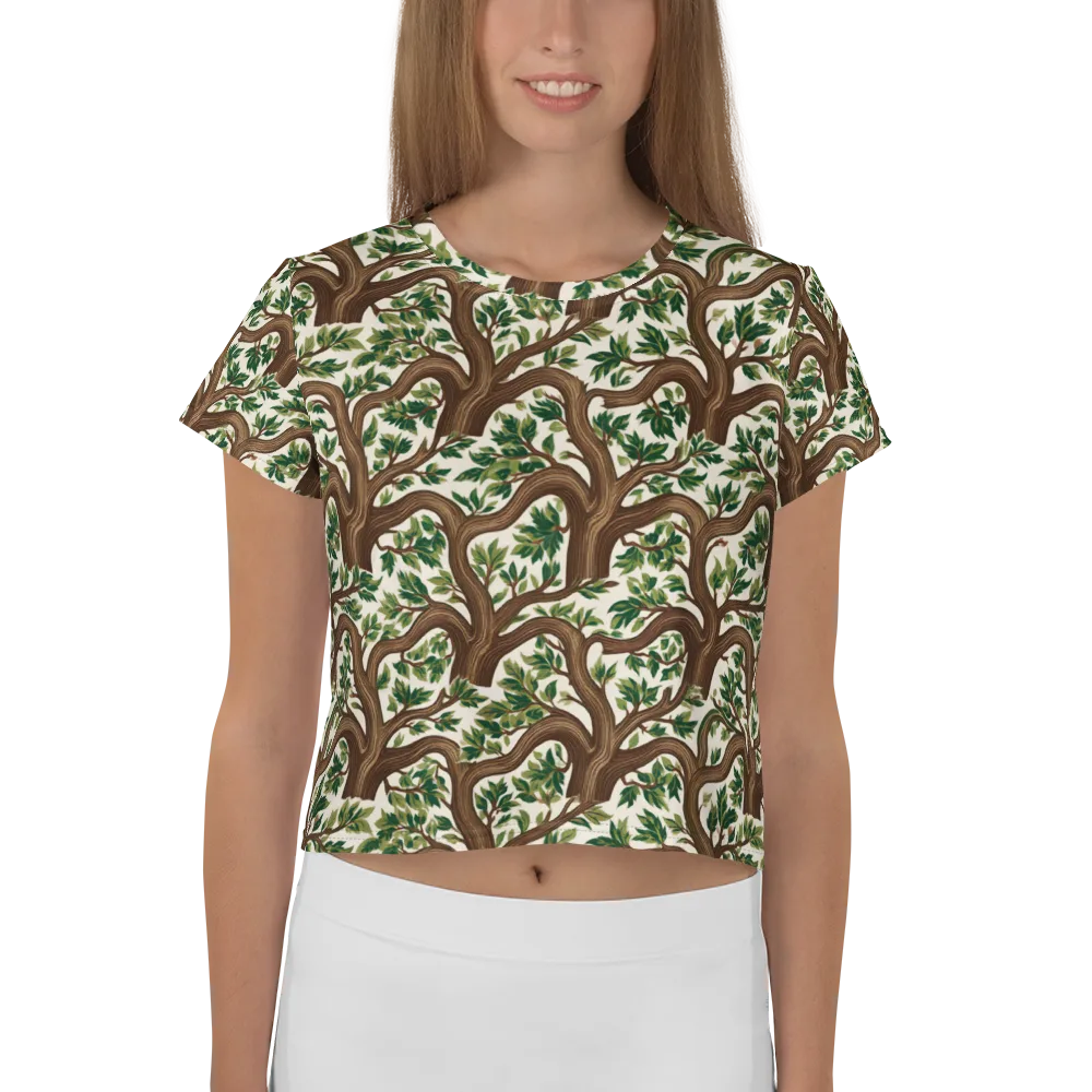 Verdant Boughs on Crop Tee — Front