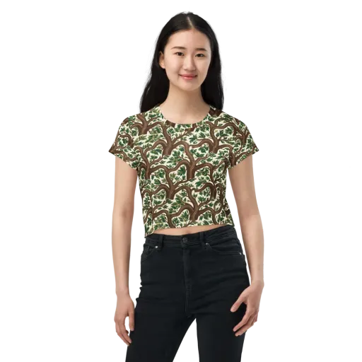 Verdant Boughs on a Crop Tee