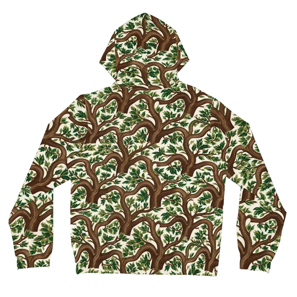 Verdant Boughs on Women's Full-Zip Hoodie — Back