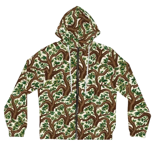 Verdant Boughs on a Women's Full-Zip Hoodie