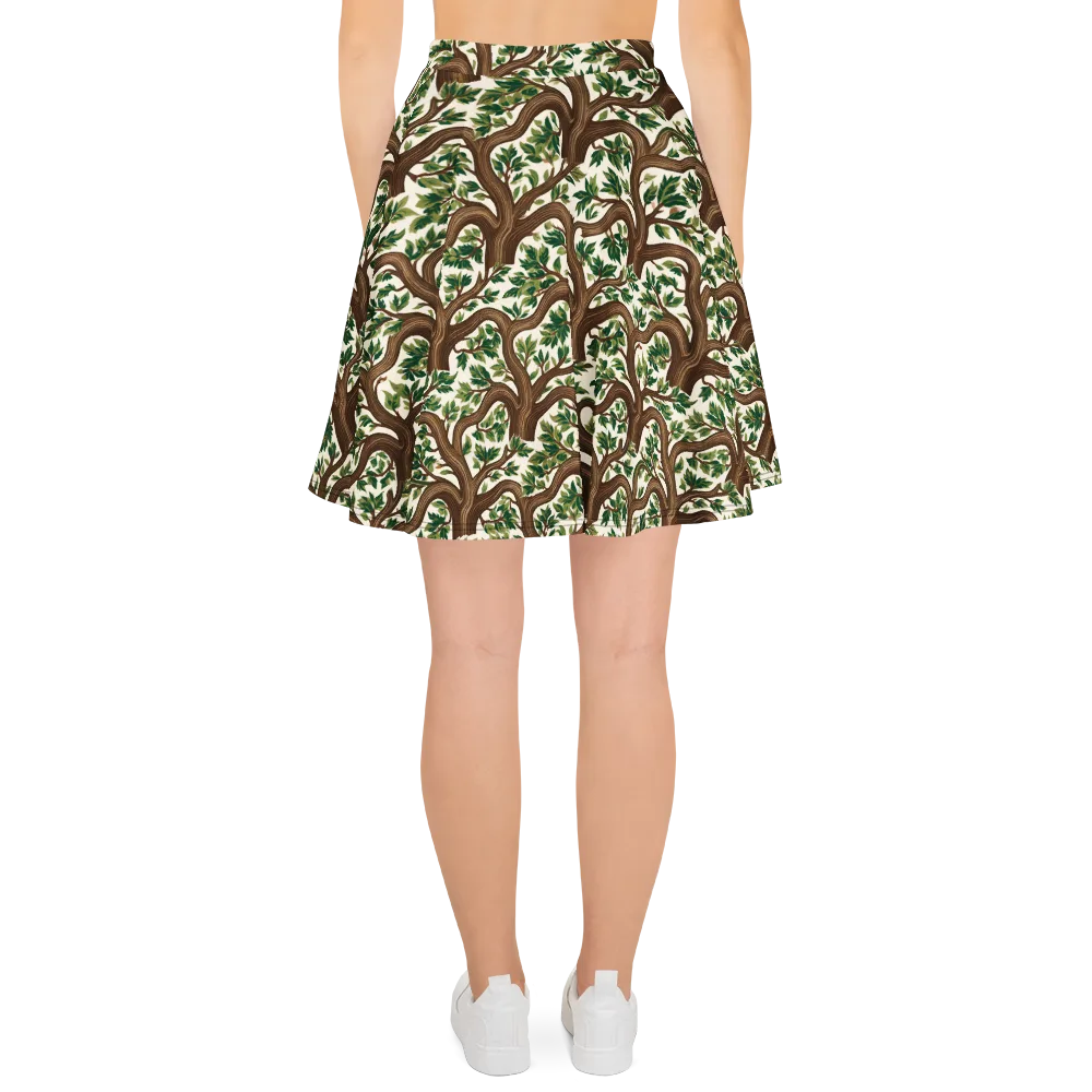 Verdant Boughs on Skater Skirt — Back