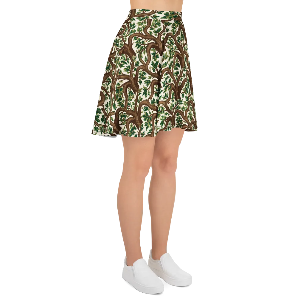 Verdant Boughs on Skater Skirt — Right