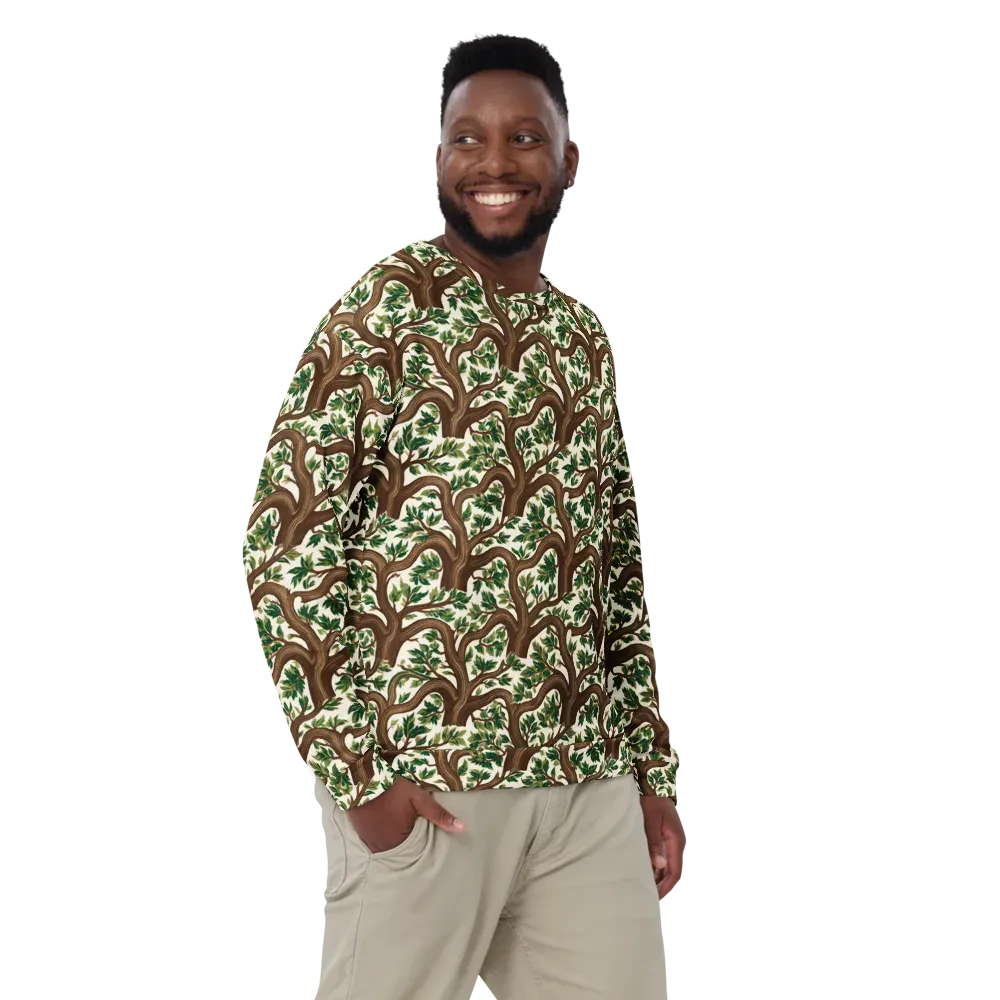 Verdant Boughs on Sweatshirt — Front