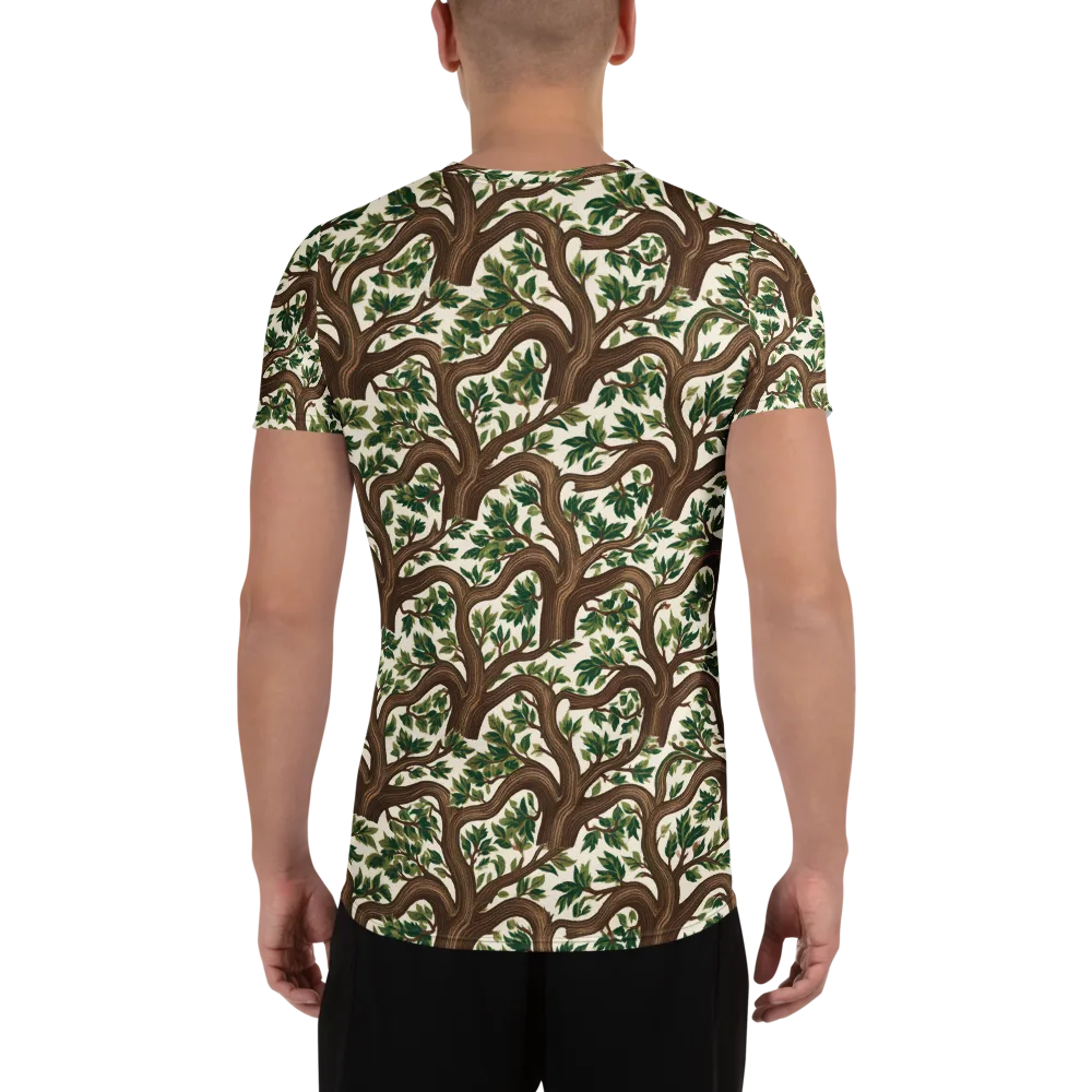 Verdant Boughs on Men's Athletic T-Shirt — Back