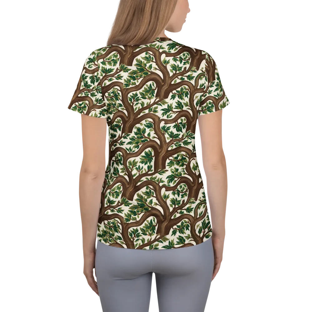 Verdant Boughs on Women's Athletic T-Shirt — Back