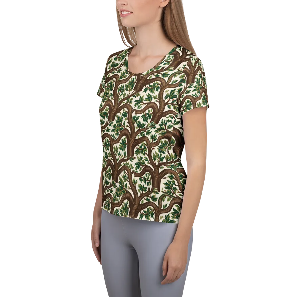 Verdant Boughs on Women's Athletic T-Shirt — Left