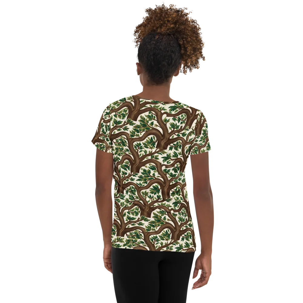 Verdant Boughs on Women's Athletic T-Shirt — Back