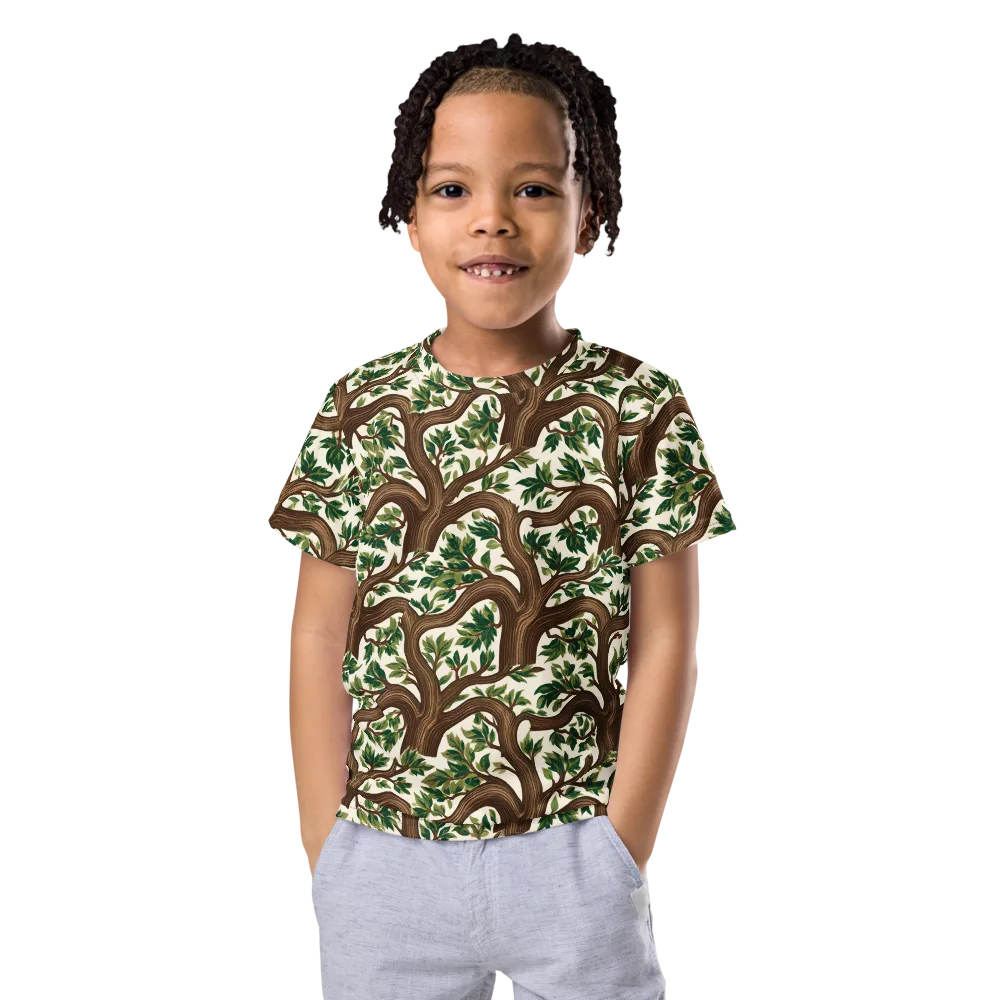 Verdant Boughs on Kids Crew Neck T-Shirt — Front