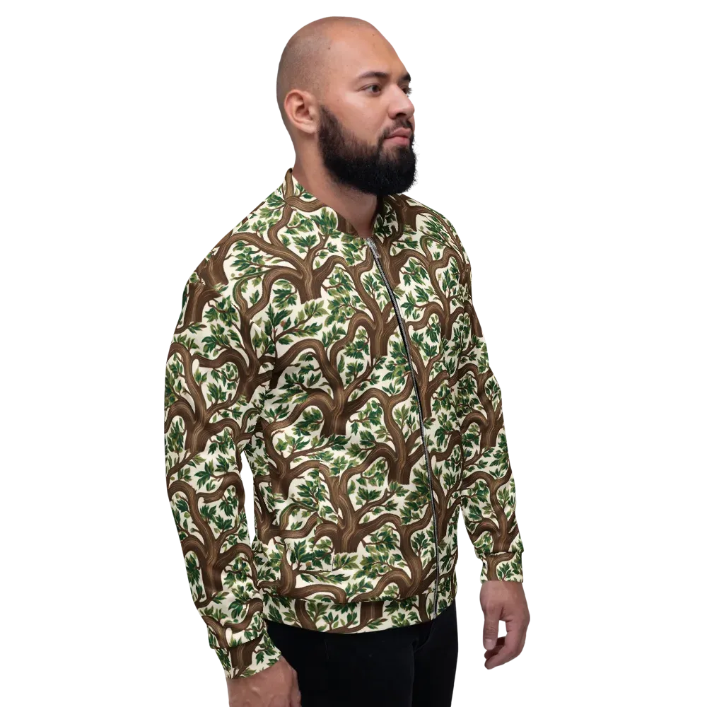 Verdant Boughs on Bomber Jacket — Right
