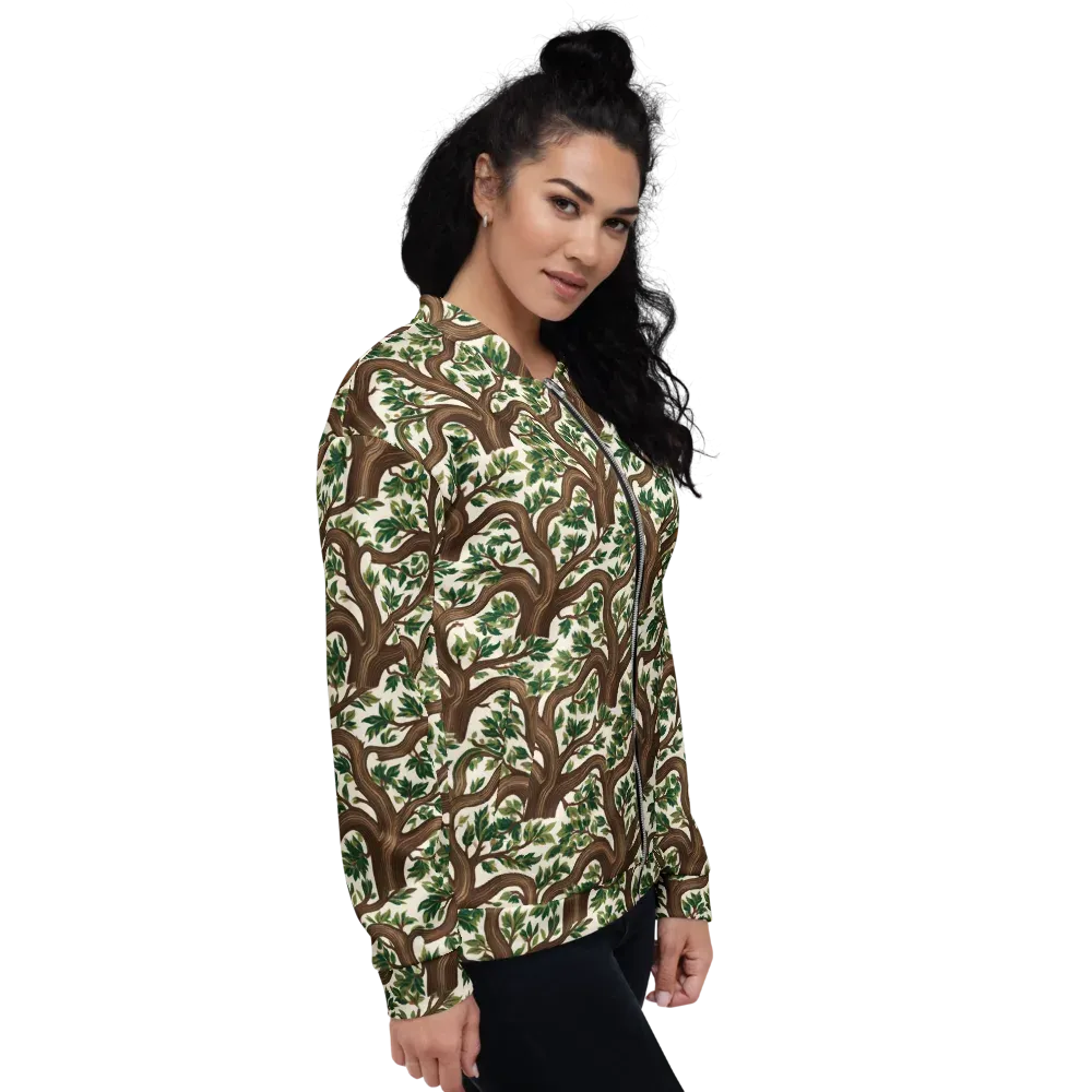 Verdant Boughs on Bomber Jacket — Right