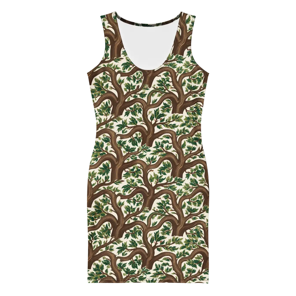 Verdant Boughs on Bodycon Dress — Front