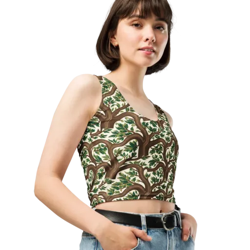 Verdant Boughs on a Crop Top