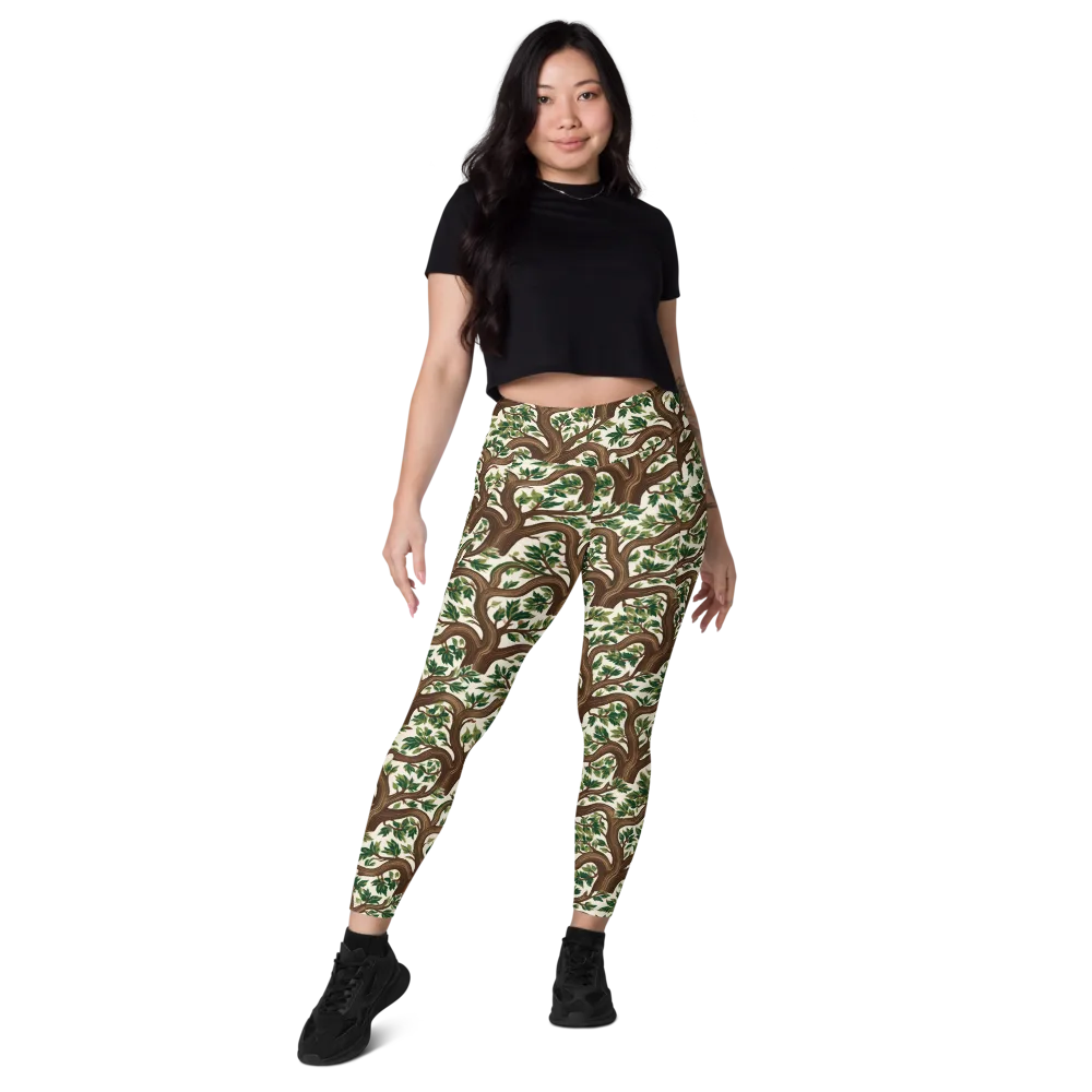 Verdant Boughs on Leggings with Pockets — Front