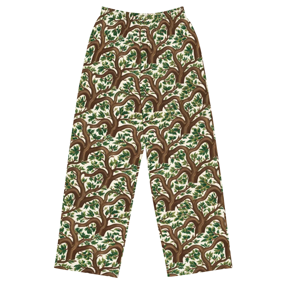 Verdant Boughs on Wide-Leg Pants — Front