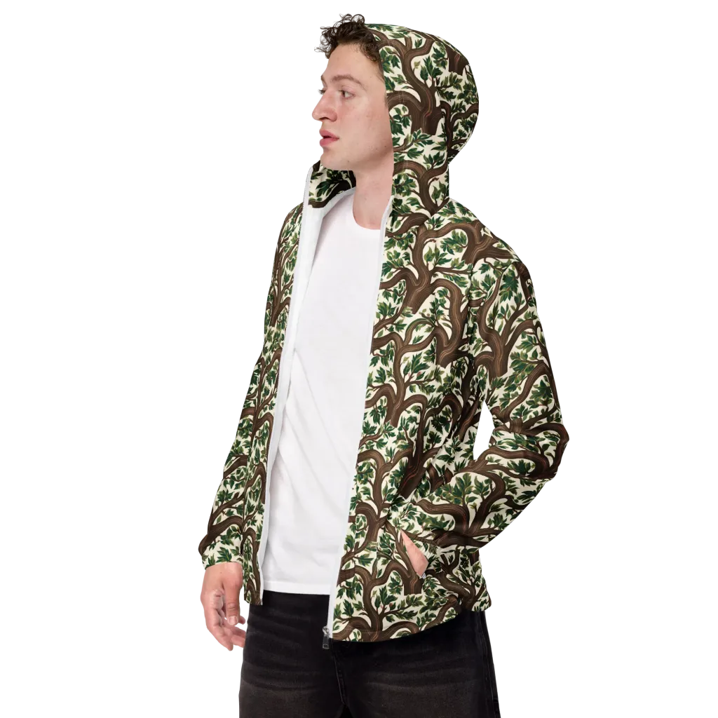 Verdant Boughs on Men's Windbreaker — Left Front