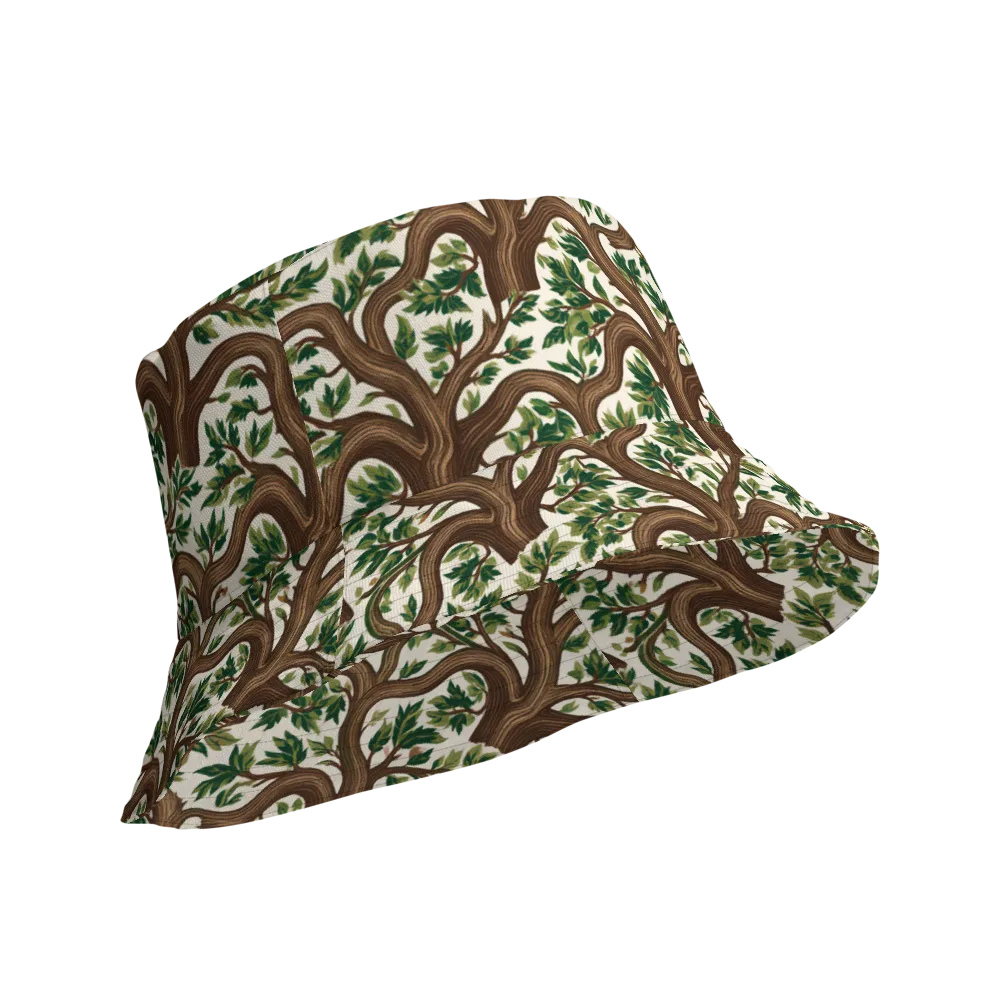 Verdant Boughs on Reversible Bucket Hat — Product details Outside