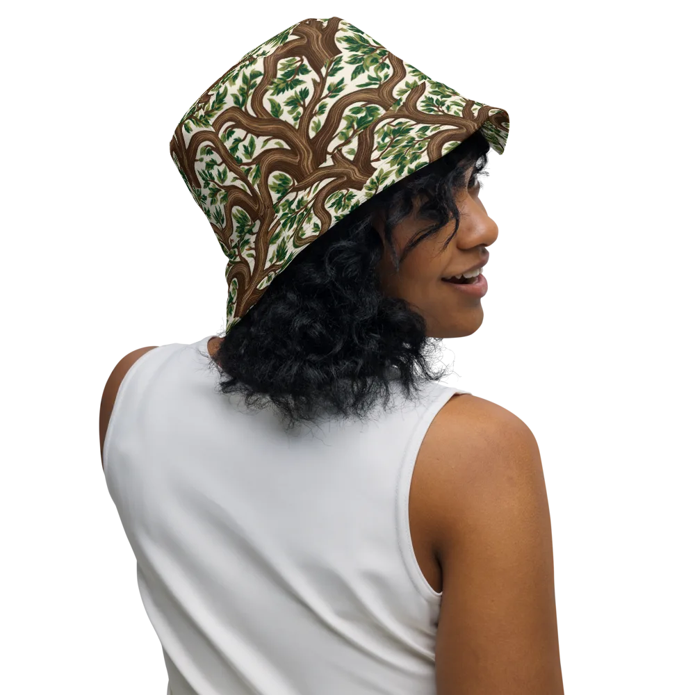 Verdant Boughs on Reversible Bucket Hat — Right Outside