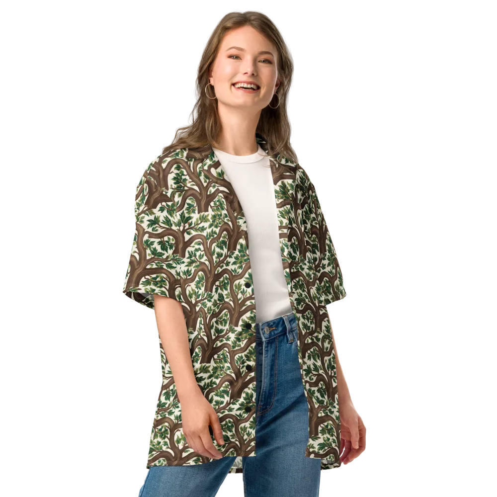 Verdant Boughs on Button Shirt — Front
