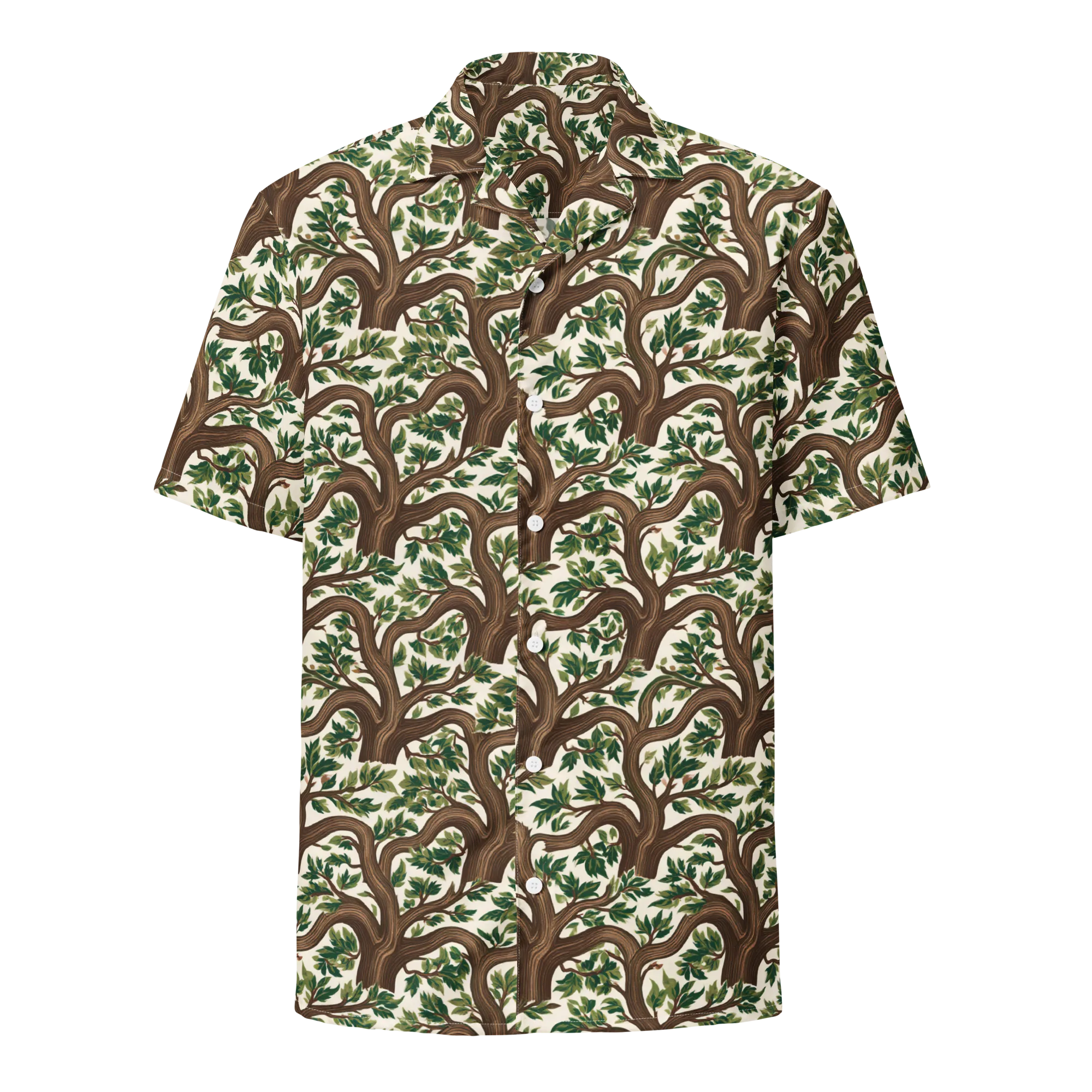 Verdant Boughs on Button Shirt — Front