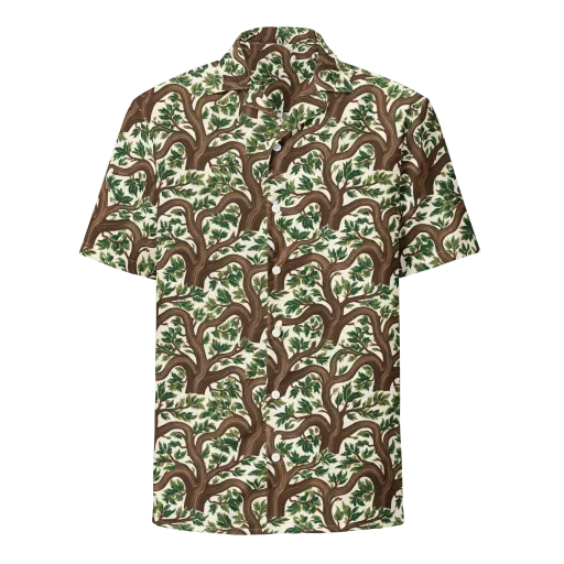 Verdant Boughs on a Button Shirt