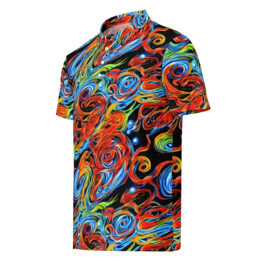 Kaleido Flux on a Men's Slim Fit Polo Shirt