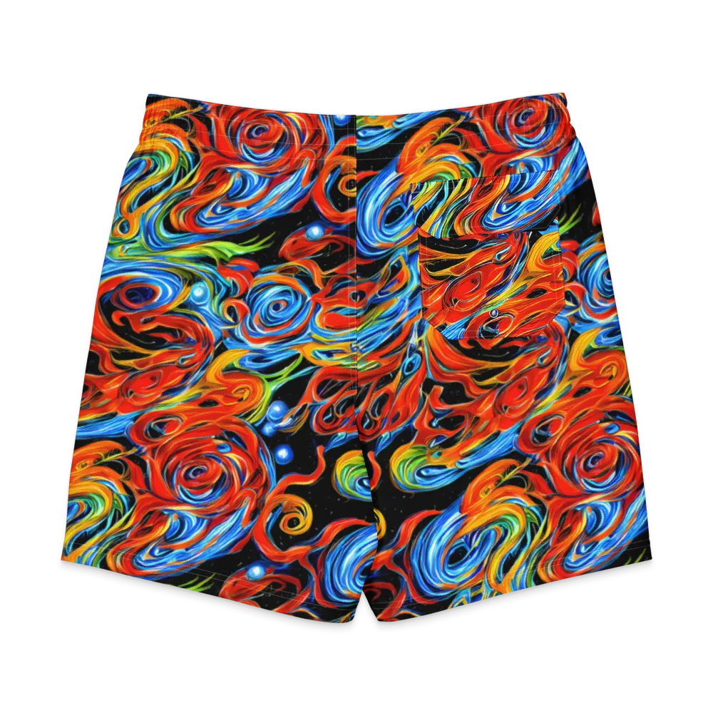 Kaleido Flux on Men's Board Shorts — Back