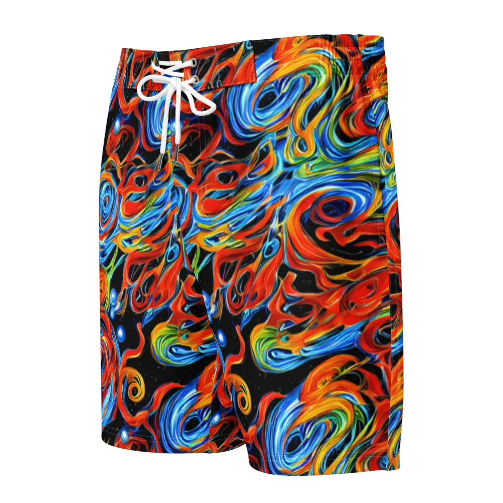 Kaleido Flux on Men's Board Shorts — Front