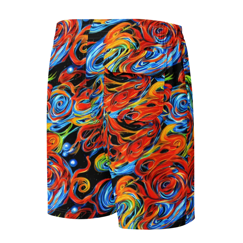 Kaleido Flux on Men's Board Shorts — Back