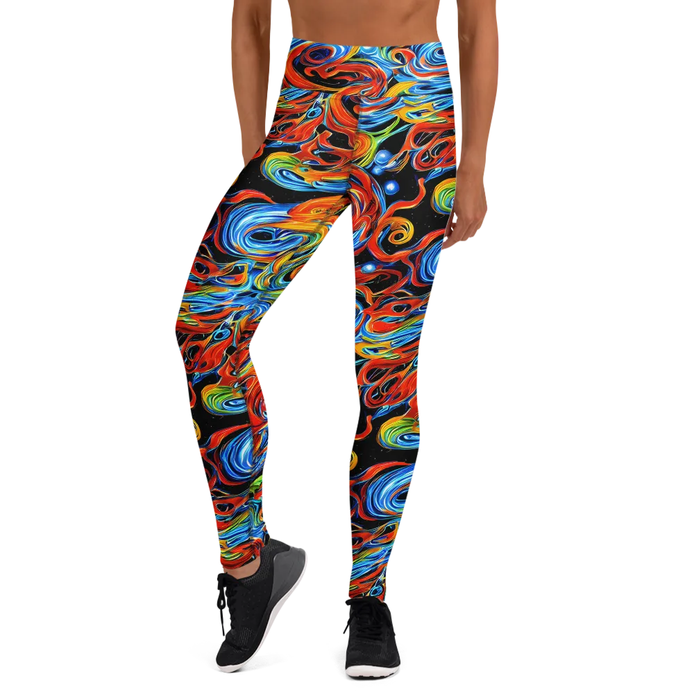 Kaleido Flux on Yoga Leggings — Front