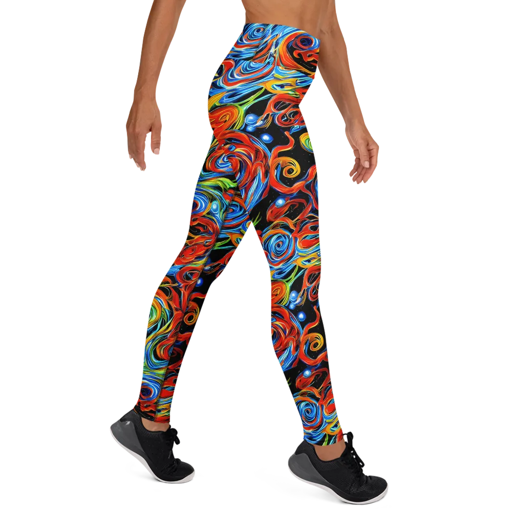 Kaleido Flux on Yoga Leggings — Right