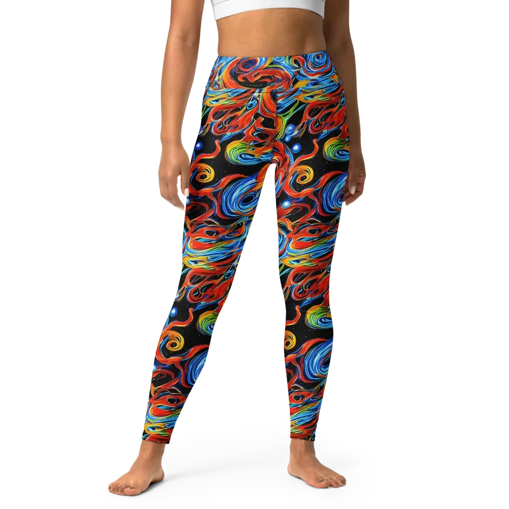 Kaleido Flux on Yoga Leggings — Front