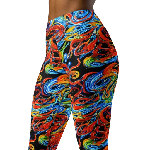 Kaleido Flux on a Yoga Leggings