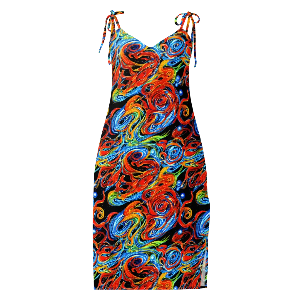 Kaleido Flux on Slip Dress — Front
