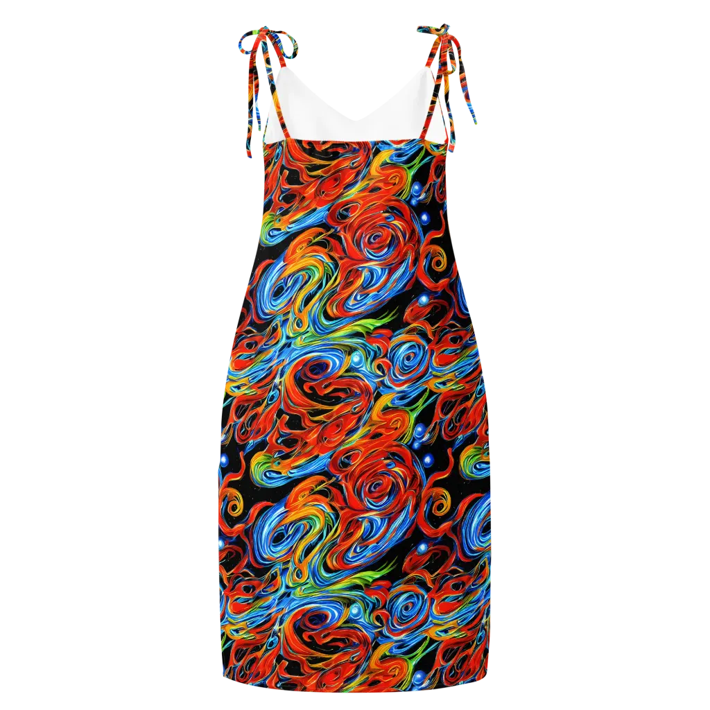 Kaleido Flux on Slip Dress — Back