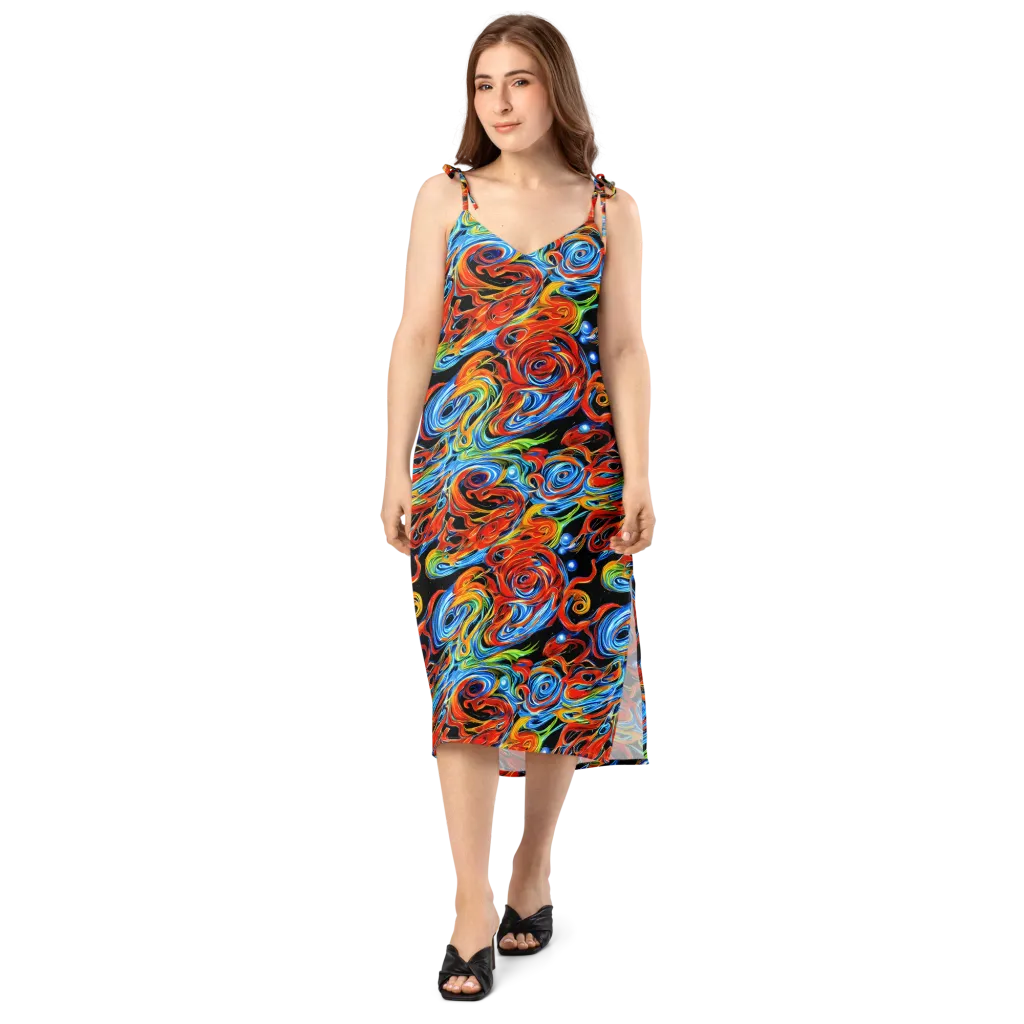 Kaleido Flux on Slip Dress — Front