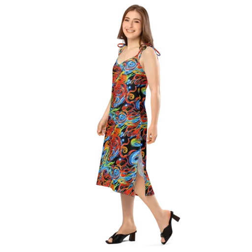 Kaleido Flux on a Slip Dress