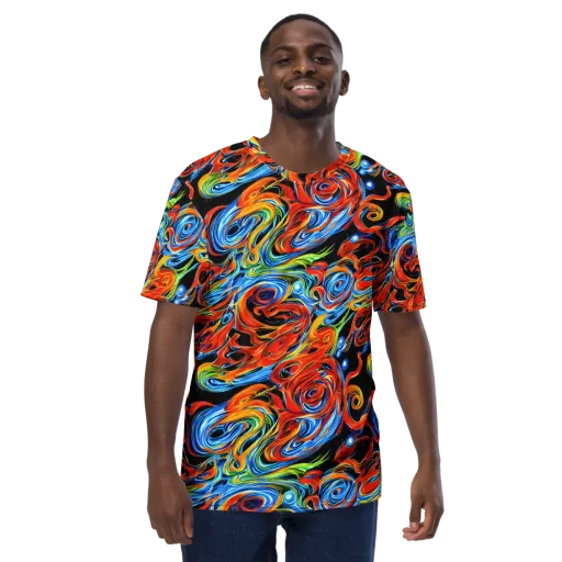 Kaleido Flux on a Men's Crew Neck T-Shirt