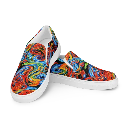Kaleido Flux on a Men's Slip-On Canvas Shoes
