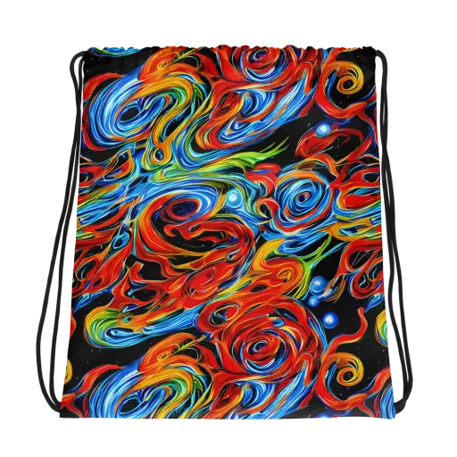 Kaleido Flux on a Drawstring Bag